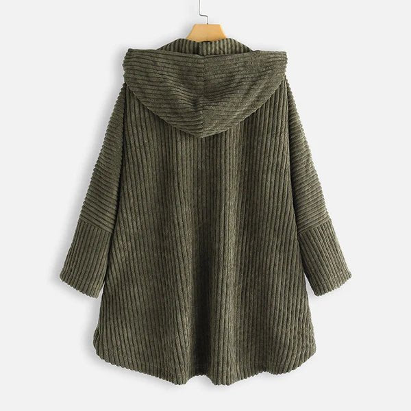 Women's Oversized Corduroy Wool Coat