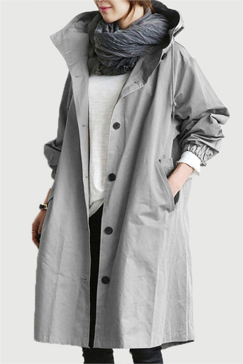 Women's Oversized Hooded Winter Coat - IceGray