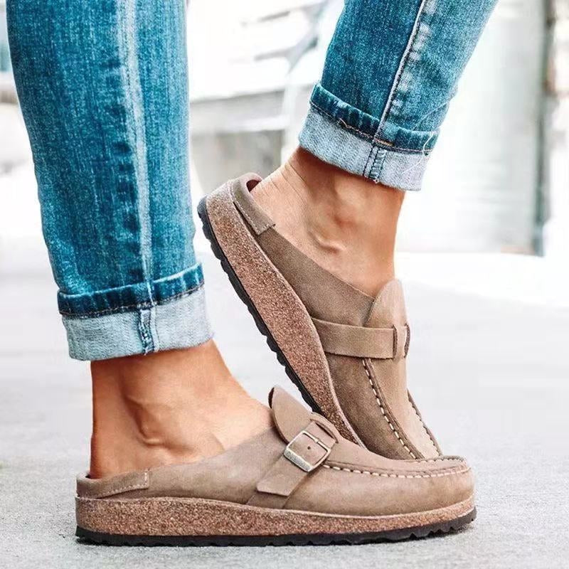 Claudia Women's Suede Buckle Mules 2