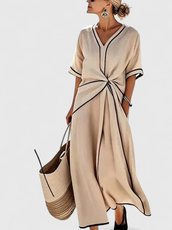 Constance Women's Cotton Wrap Maxi Dress 1