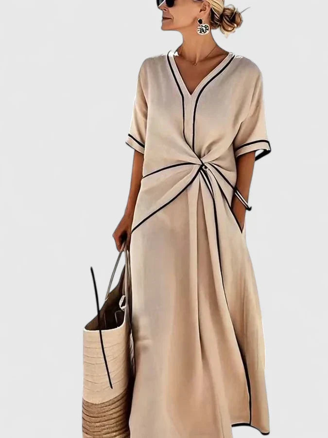 Constance Women's Cotton Wrap Maxi Dress 4