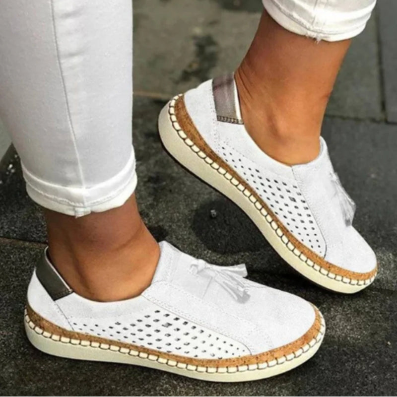 Constance Women's Suede Perforated Slip-On Sneakers 3