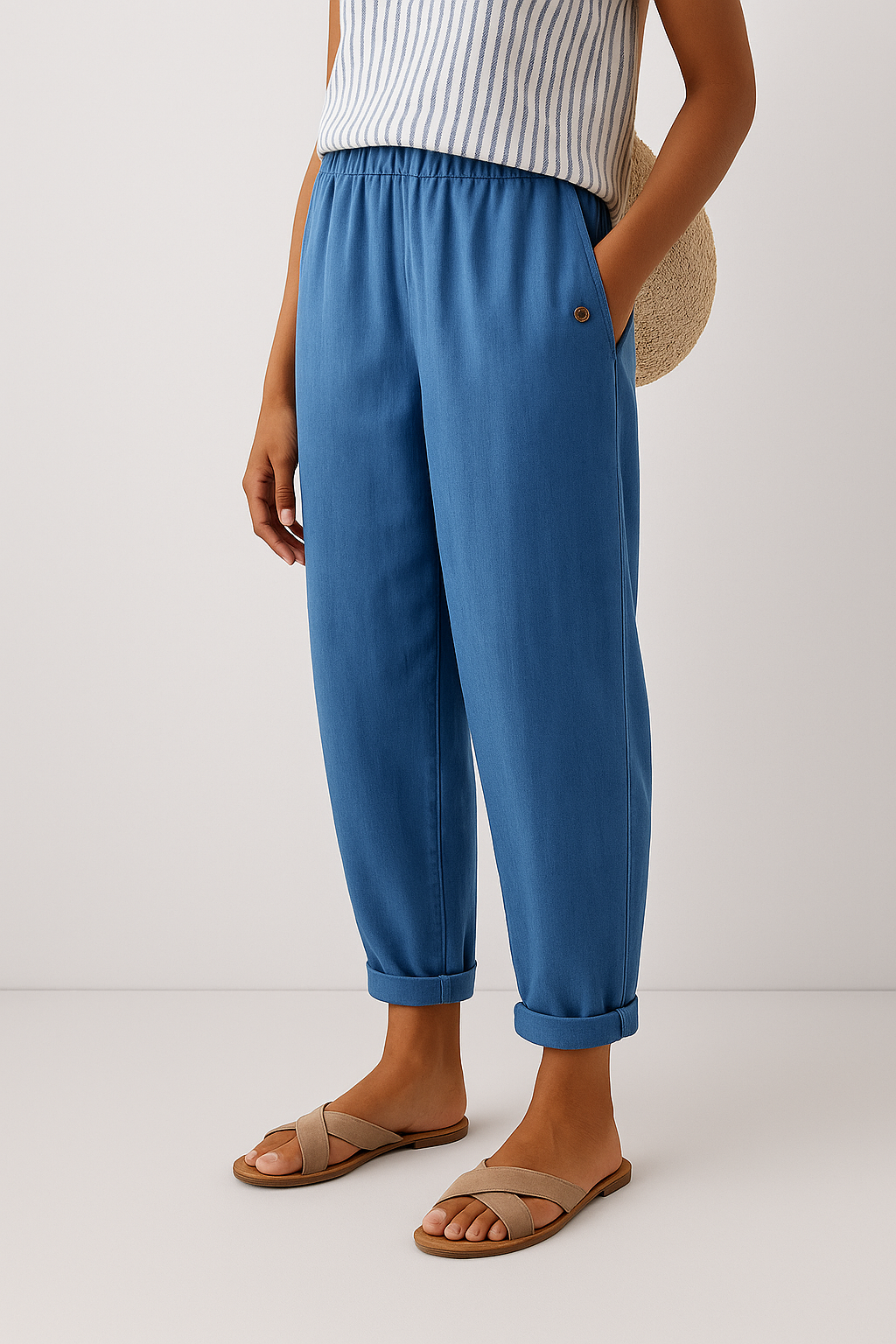 Cordelia Women's Linen Wide Leg Trousers 3