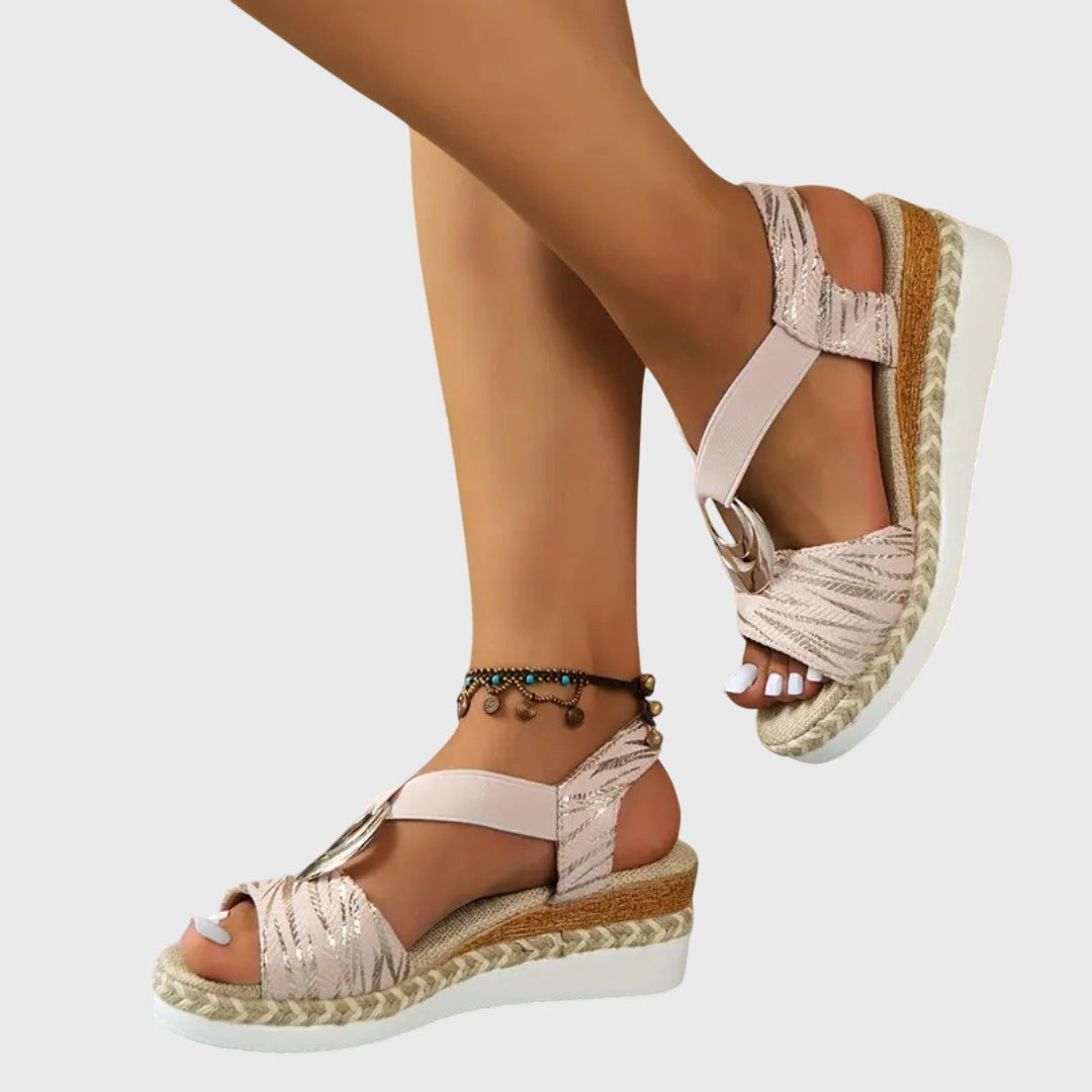 Cordelia Women's Woven Platform Wedge Sandals 1