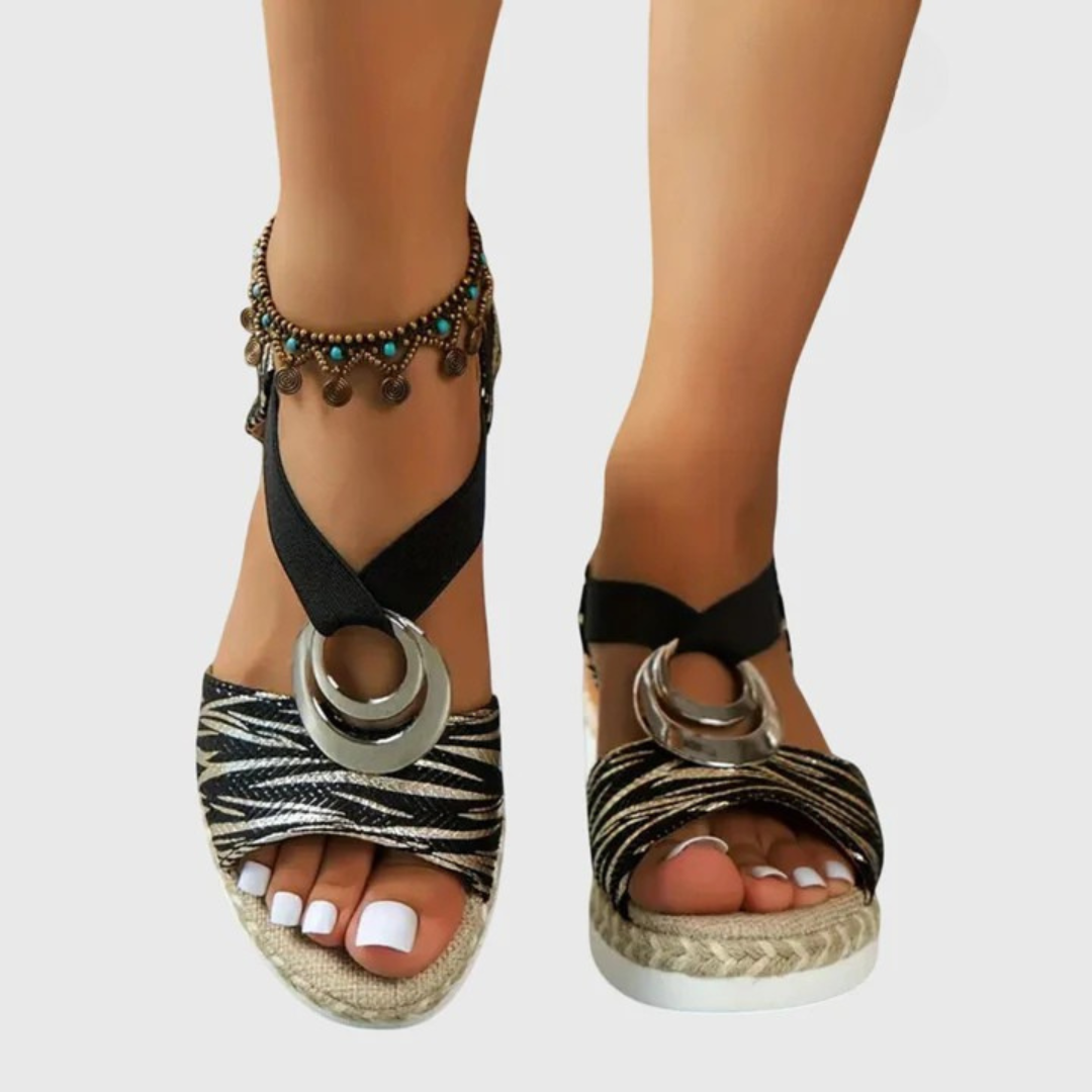 Cordelia Women's Woven Platform Wedge Sandals 10