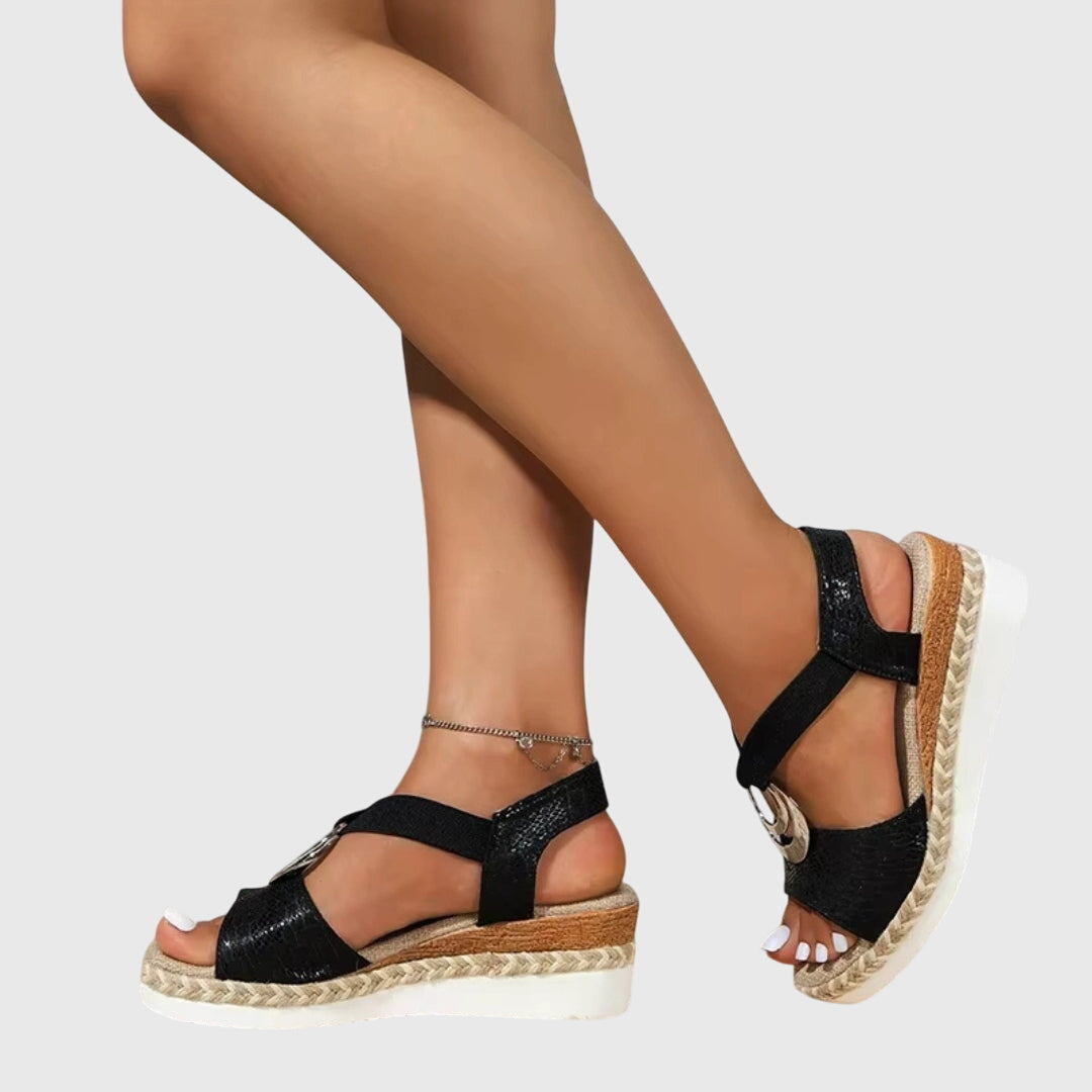 Cordelia Women's Woven Platform Wedge Sandals 5