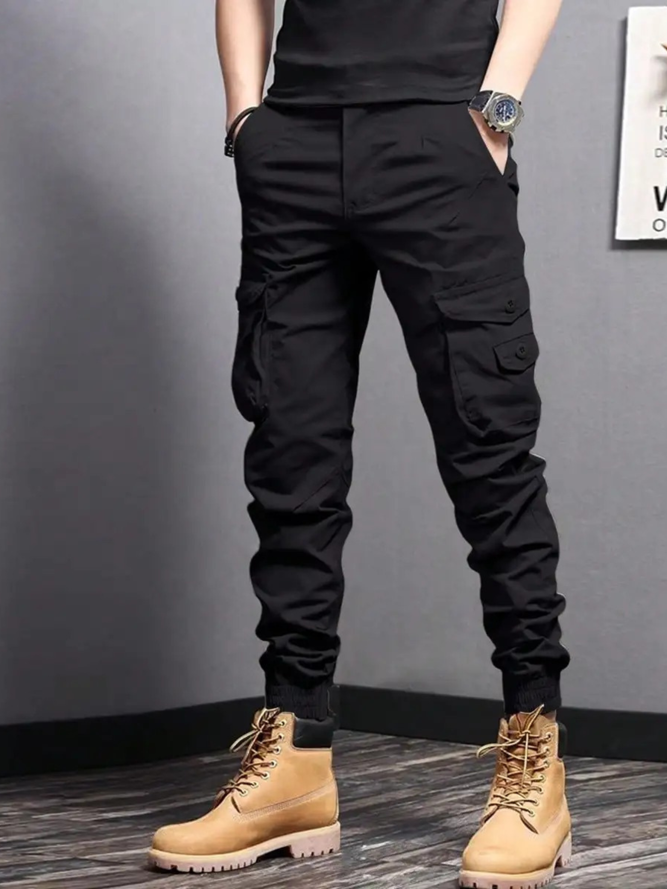 Crispin Men's Slim Fit Cargo Joggers 21