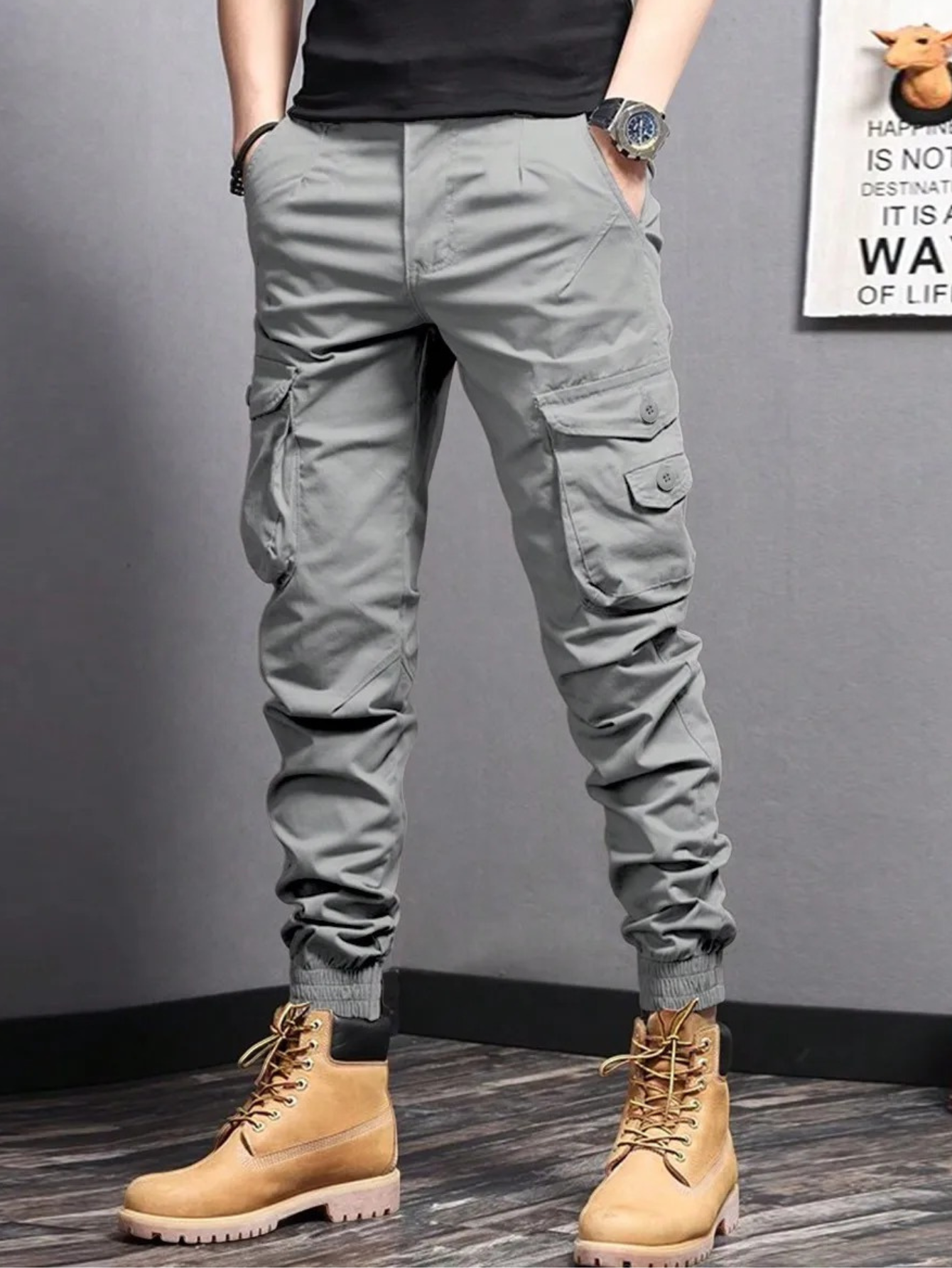 Crispin Men's Slim Fit Cargo Joggers 25