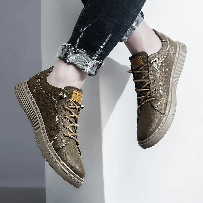 Curtis Men's Leather Lace Up Sneakers 6