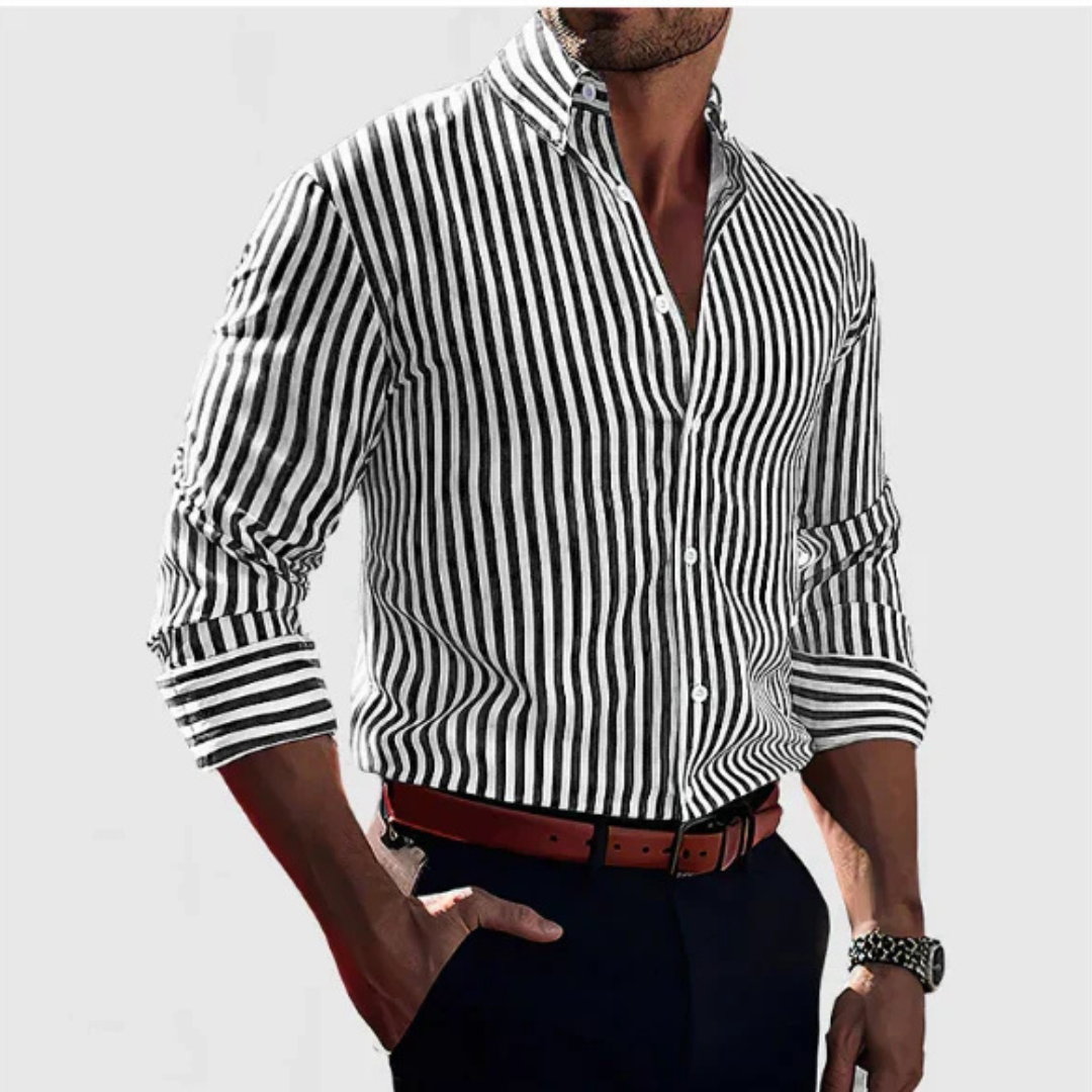 Dylan Men's Striped Cotton Shirt 2