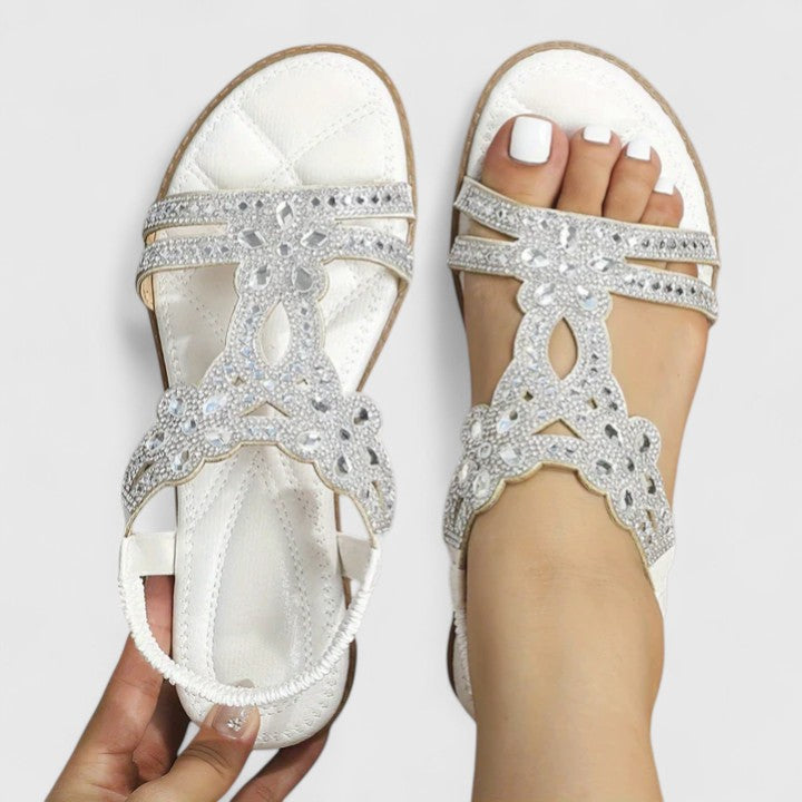 Edith Women's Embellished Flat Sandals 7
