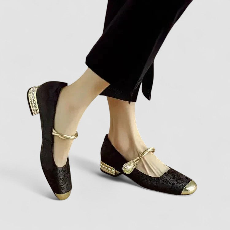Eleanor Women's Leather Mary Jane Flats 6