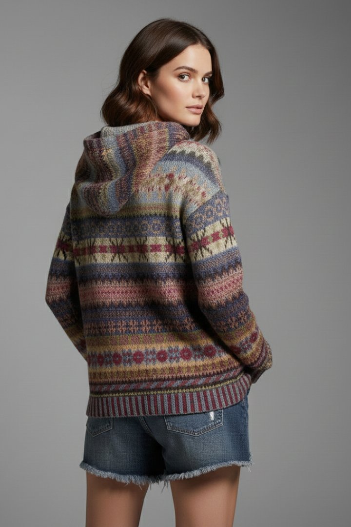 Women's Fair Isle Oversized Hoodie