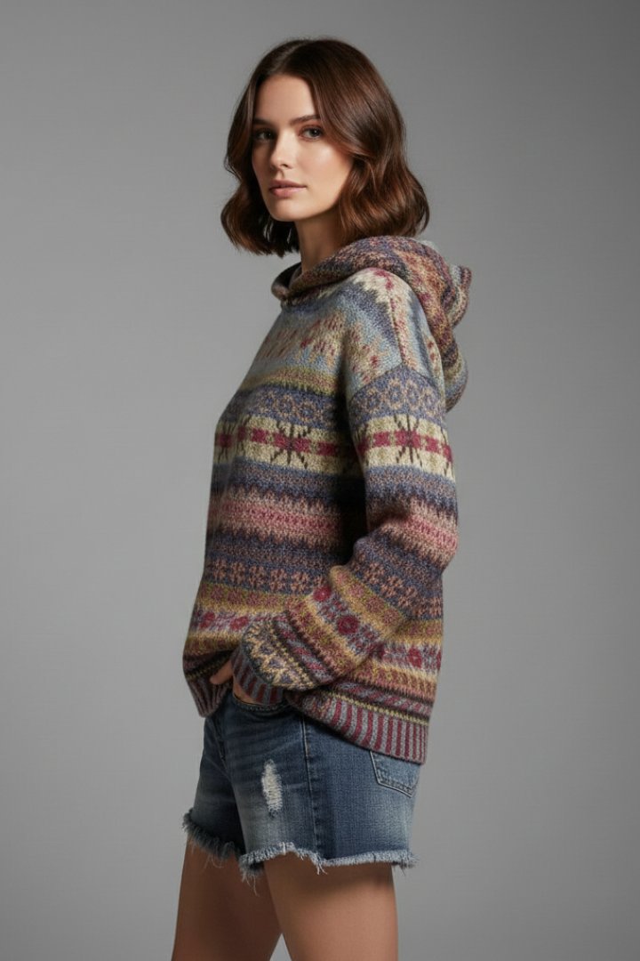 Women's Fair Isle Oversized Hoodie