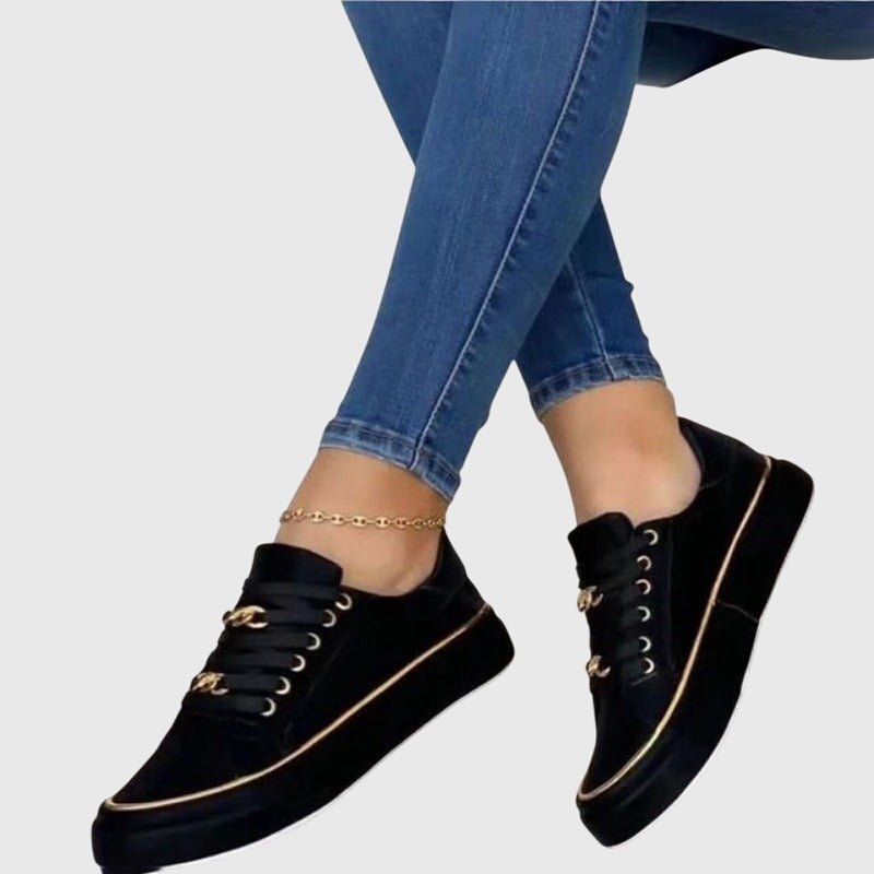 Women's Faux Leather Platform Sneakers