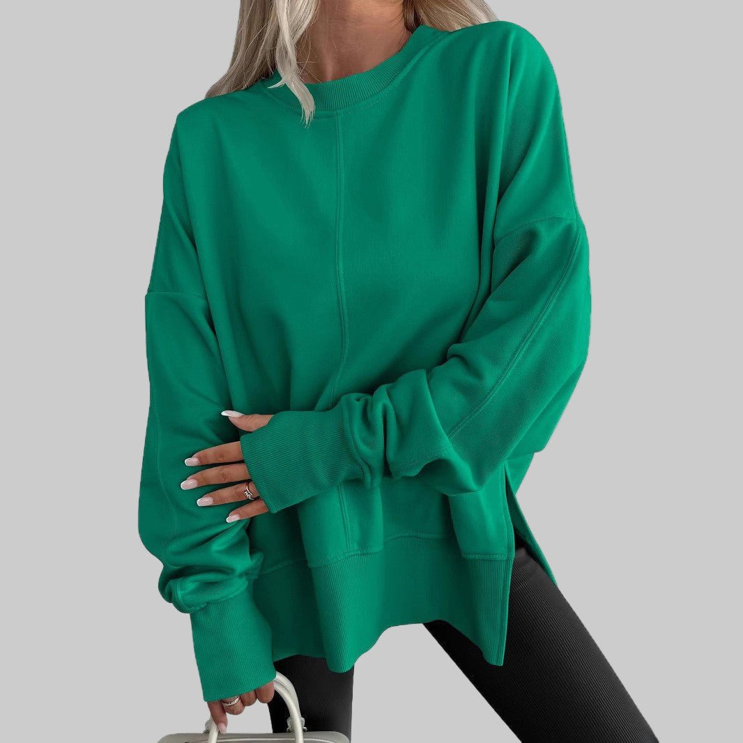 Women's Oversized Crewneck Sweatshirt - Green