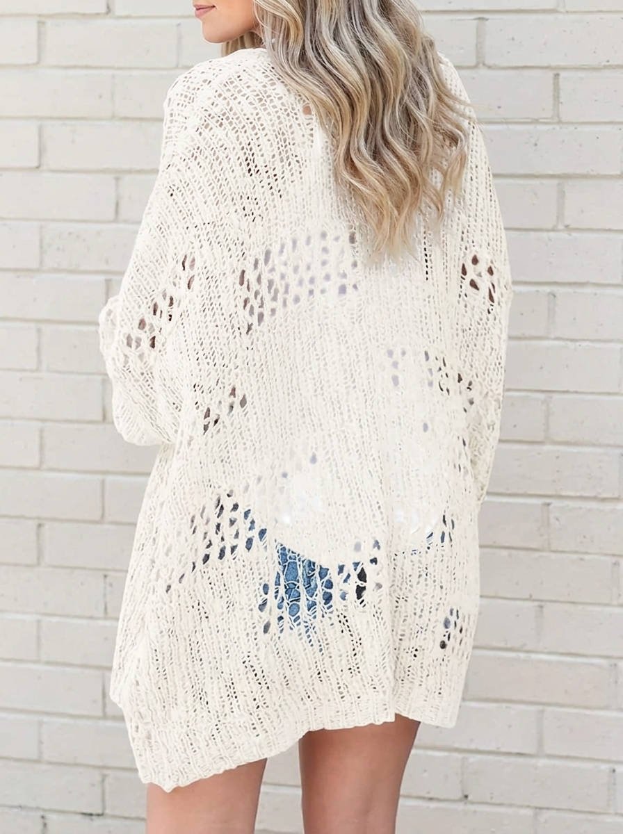 Women's Oversized Crochet Cardigan