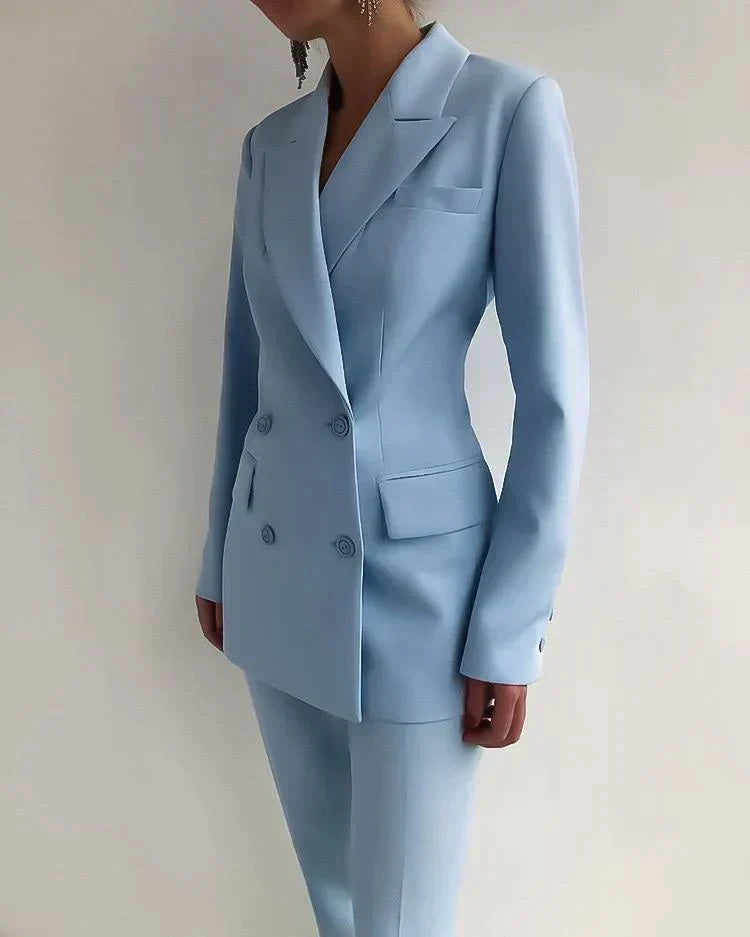 Elena Women's Double Breasted Blazer & Trouser Set 2