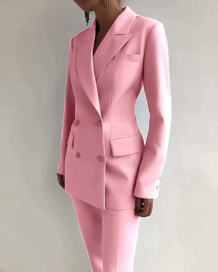 Elena Women's Double Breasted Blazer & Trouser Set 6