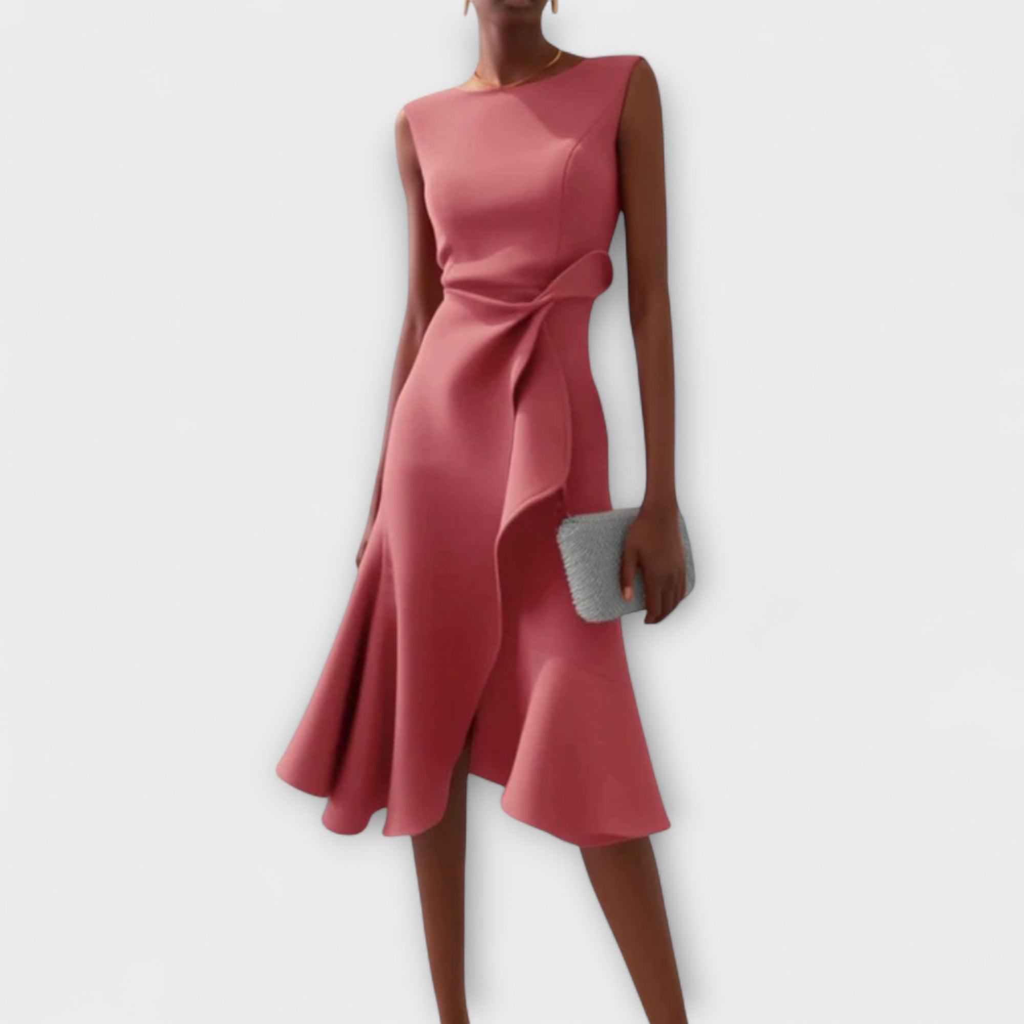 Eliza Women's Sleeveless Ruffle Hem Midi Dress 3
