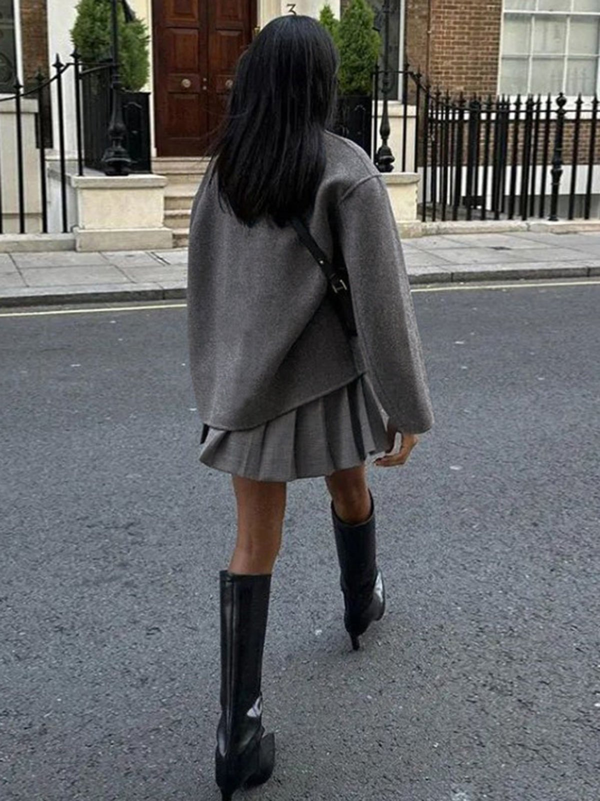 Women's Cropped Wool Coat