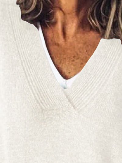 Women's Oversized V-Neck Sweater