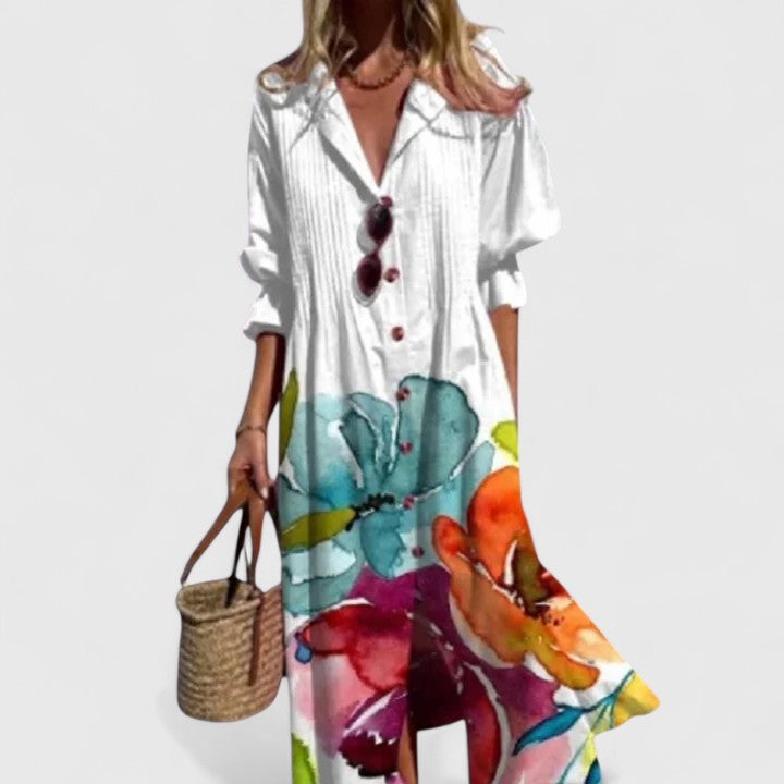 Emily Women's Printed Midi Shirt Dress 2