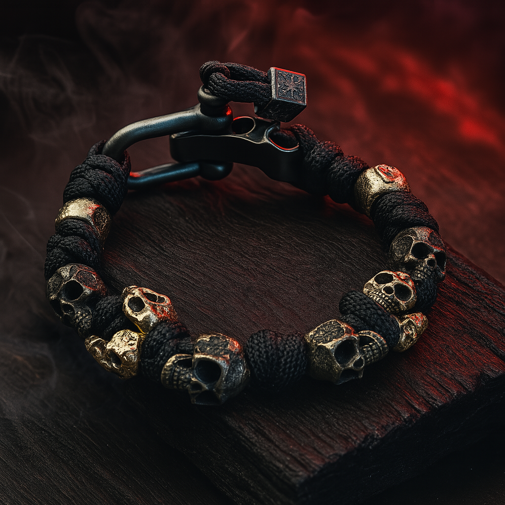 Eugene Men's Skull Paracord Bracelet 5