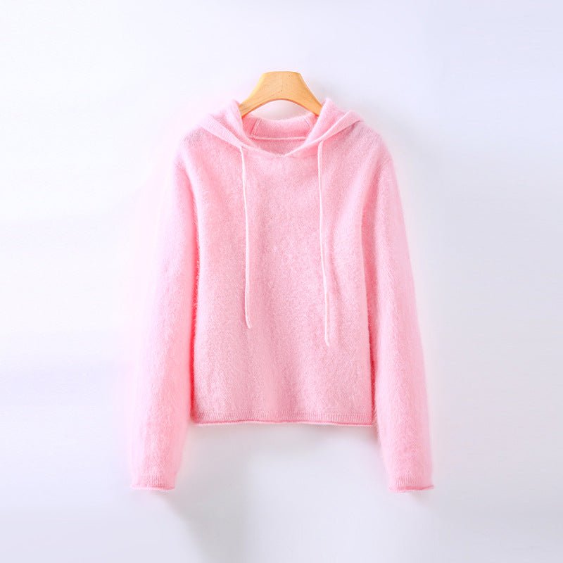 Women's Brushed Cropped Hoodie - Pink