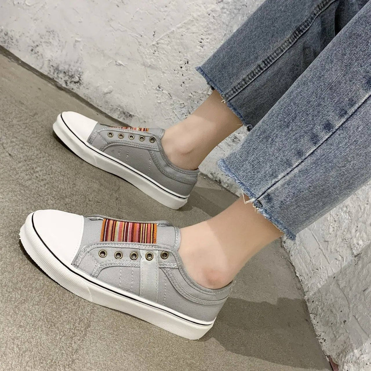 Women's Canvas Slip-On Sneakers