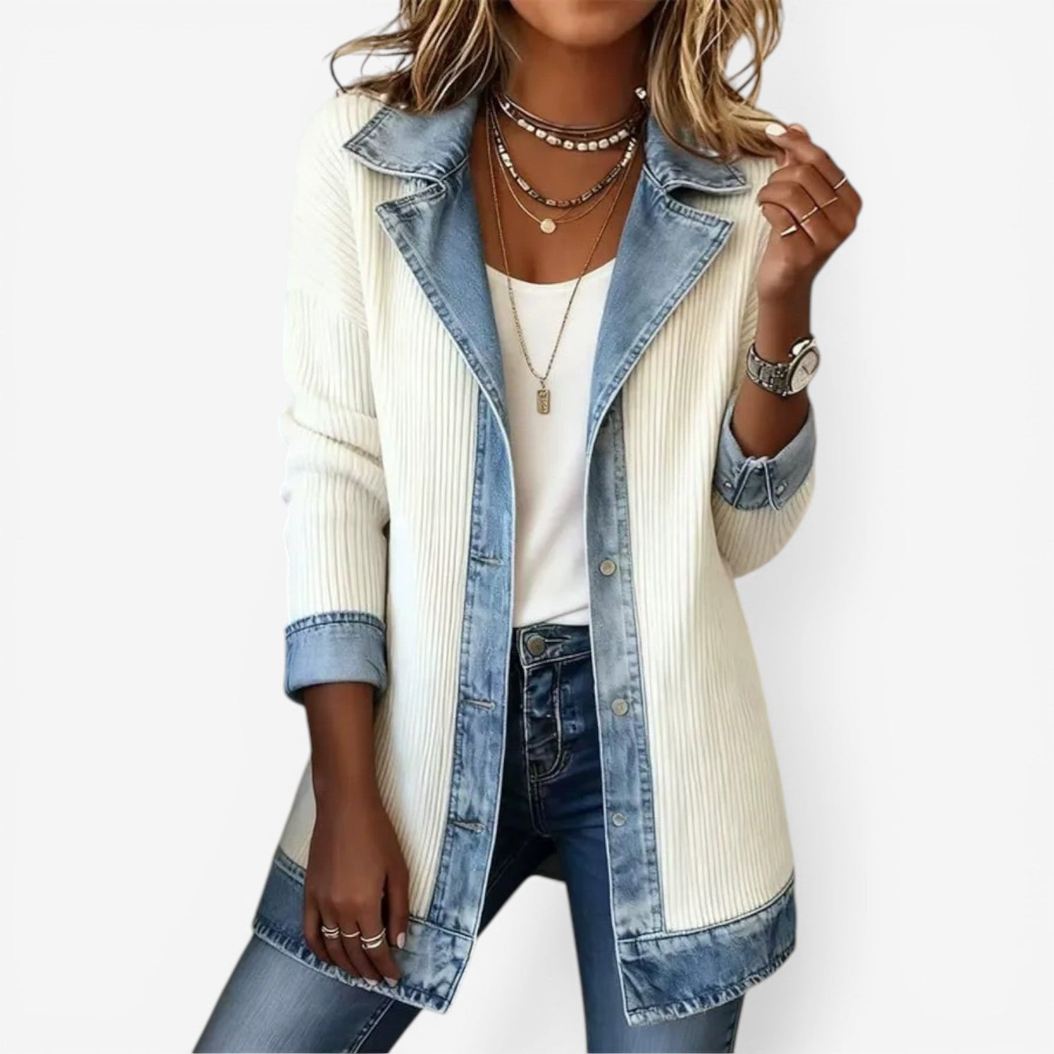 Women's Longline Knit Cardigan - White
