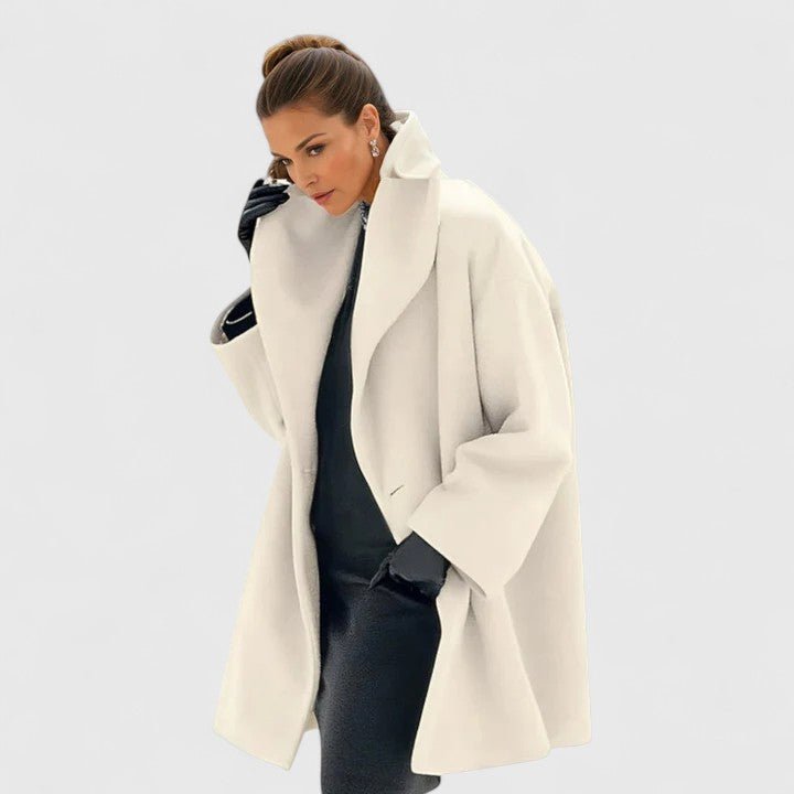 Women's Oversized Wool Coat - White