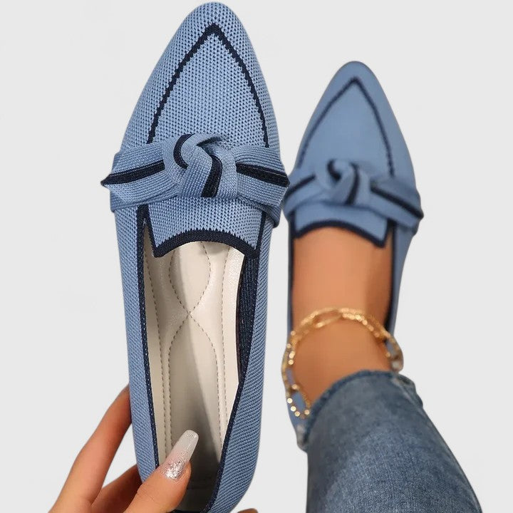 Evie Women's Pointed Toe Bow Loafers 1