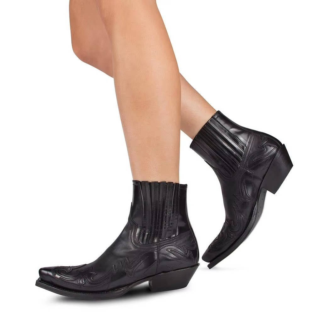 Felicity Women's Leather Western Ankle Boots 2