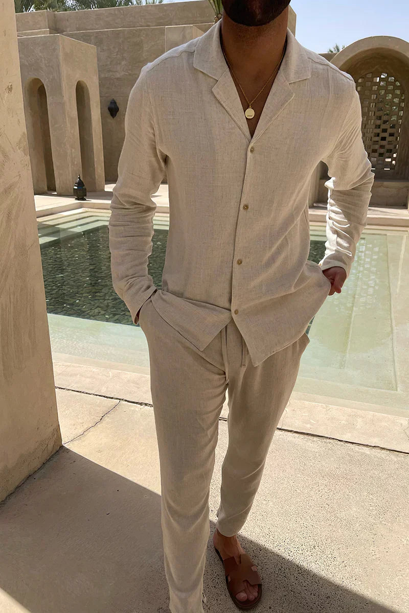 Finley Men's Linen Relaxed Fit Loungewear Set 3