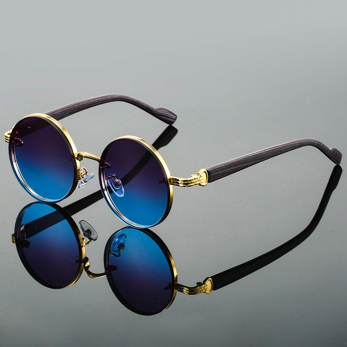 Fiona Unisex Round Metal Frame Sunglasses 2