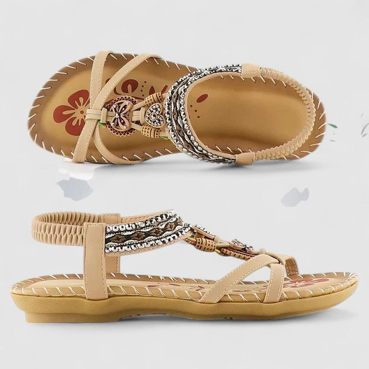 Fiona Women's Embroidered Leather Sandals 7