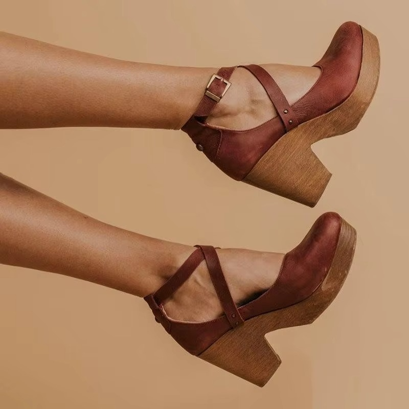 Frances Women's Leather Platform Heels 1