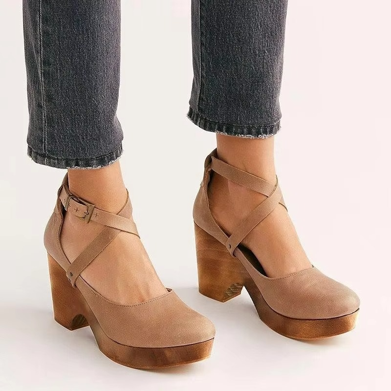 Frances Women's Leather Platform Heels 4