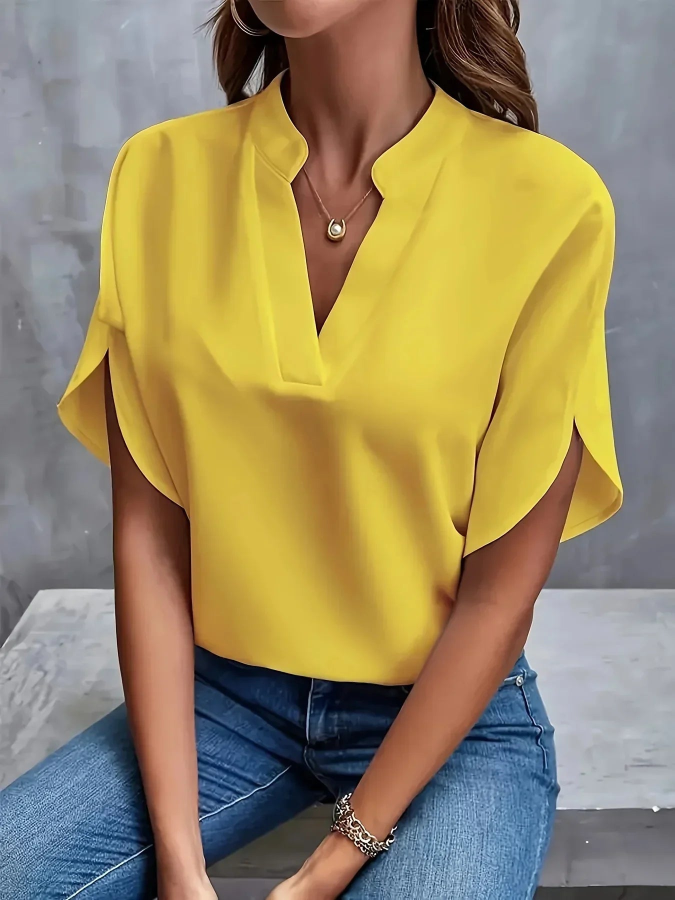 Frances Women's Split Neck Blouse 3