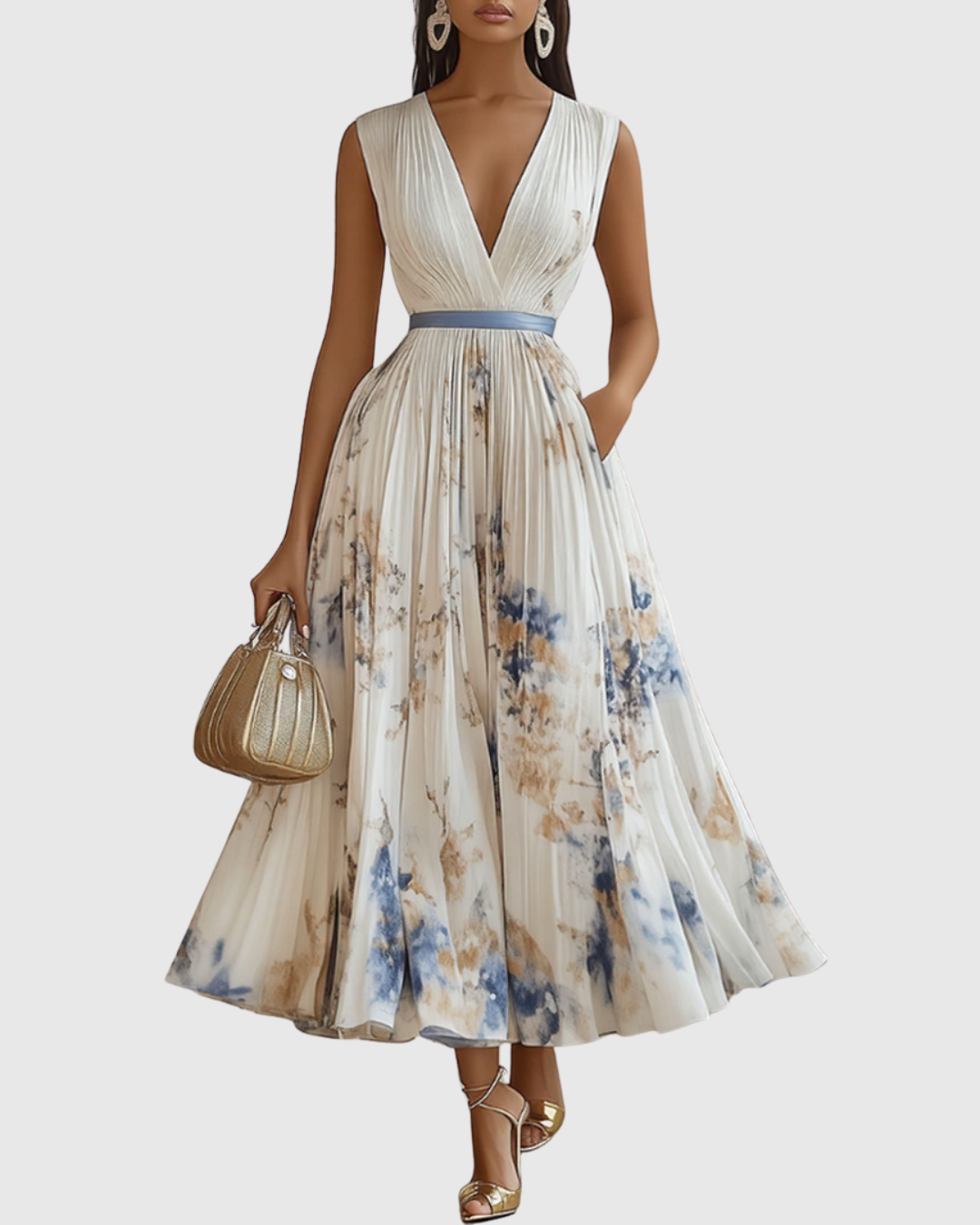 Freya Women's Floral Pleated Maxi Dress 1