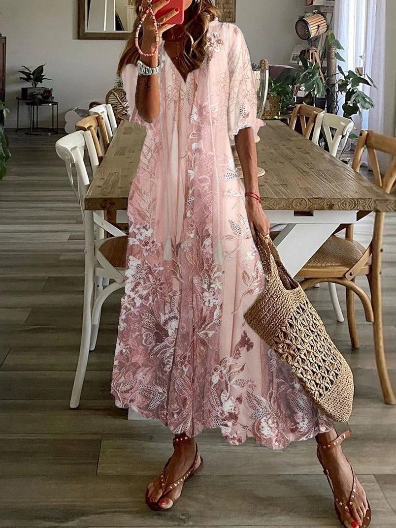 Georgina Women's Floral Cotton Maxi Dress 1
