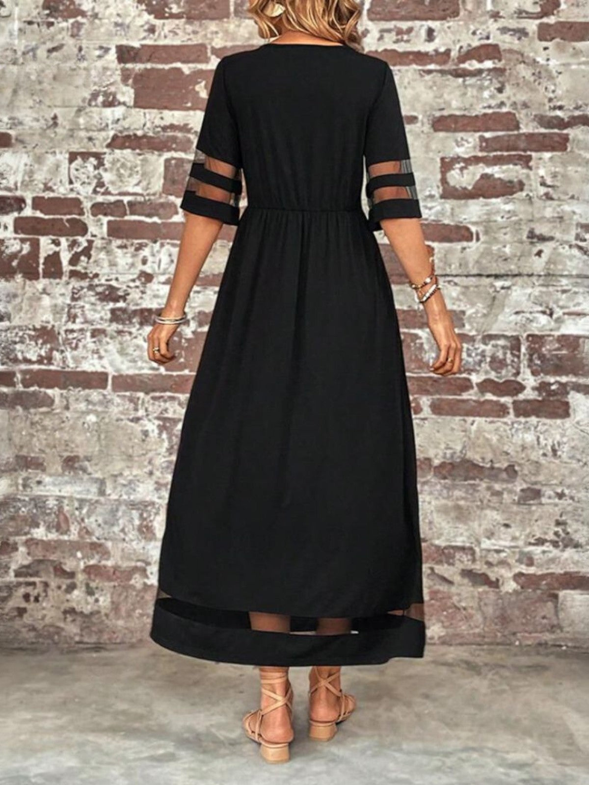 Grace Women's Mesh Panel Maxi Dress 5