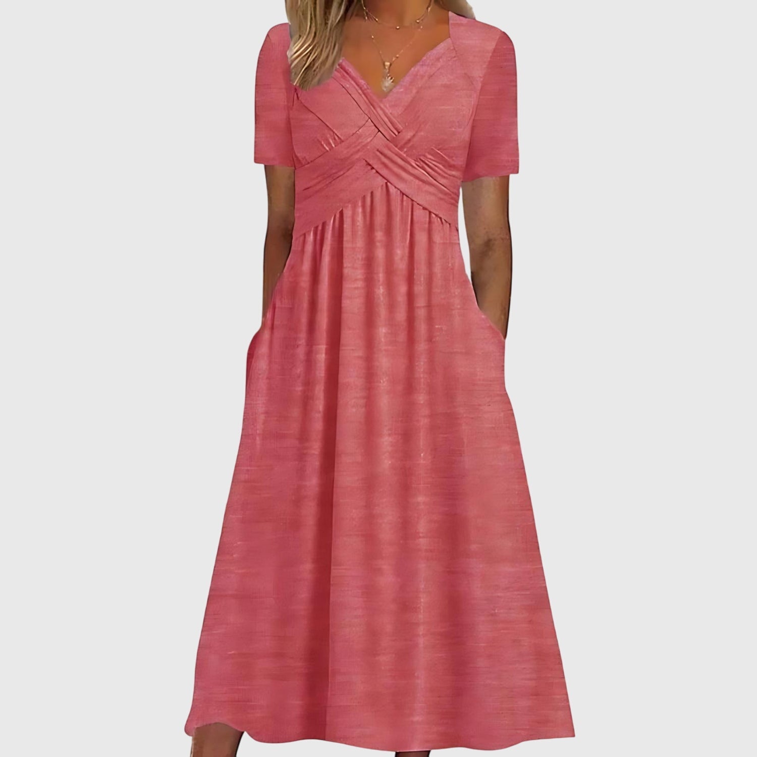 Harriet Women's Short Sleeve Wrap Midi Dress 3