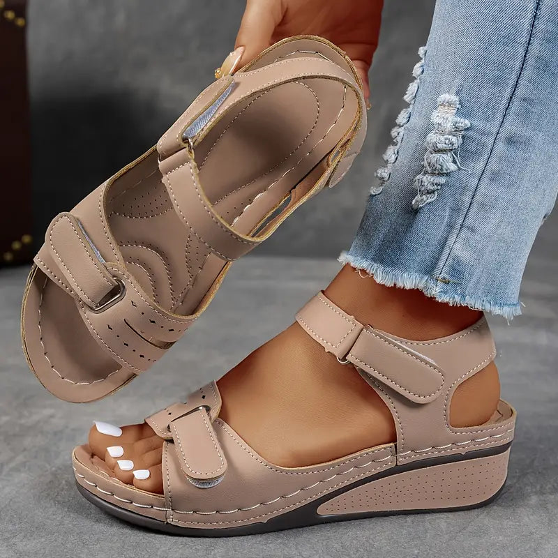 Hazel Women's Leather Platform Sandals 6