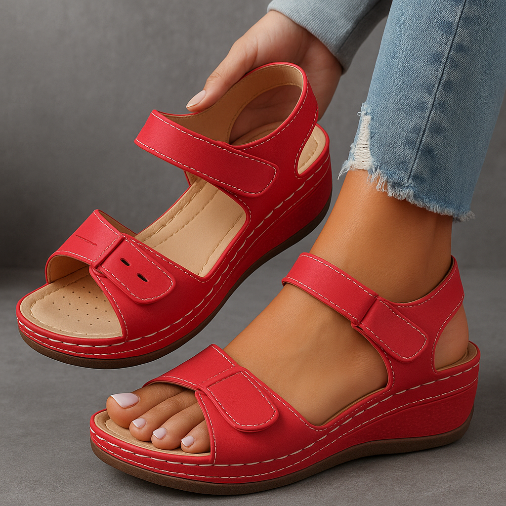 Hazel Women's Leather Platform Sandals 7