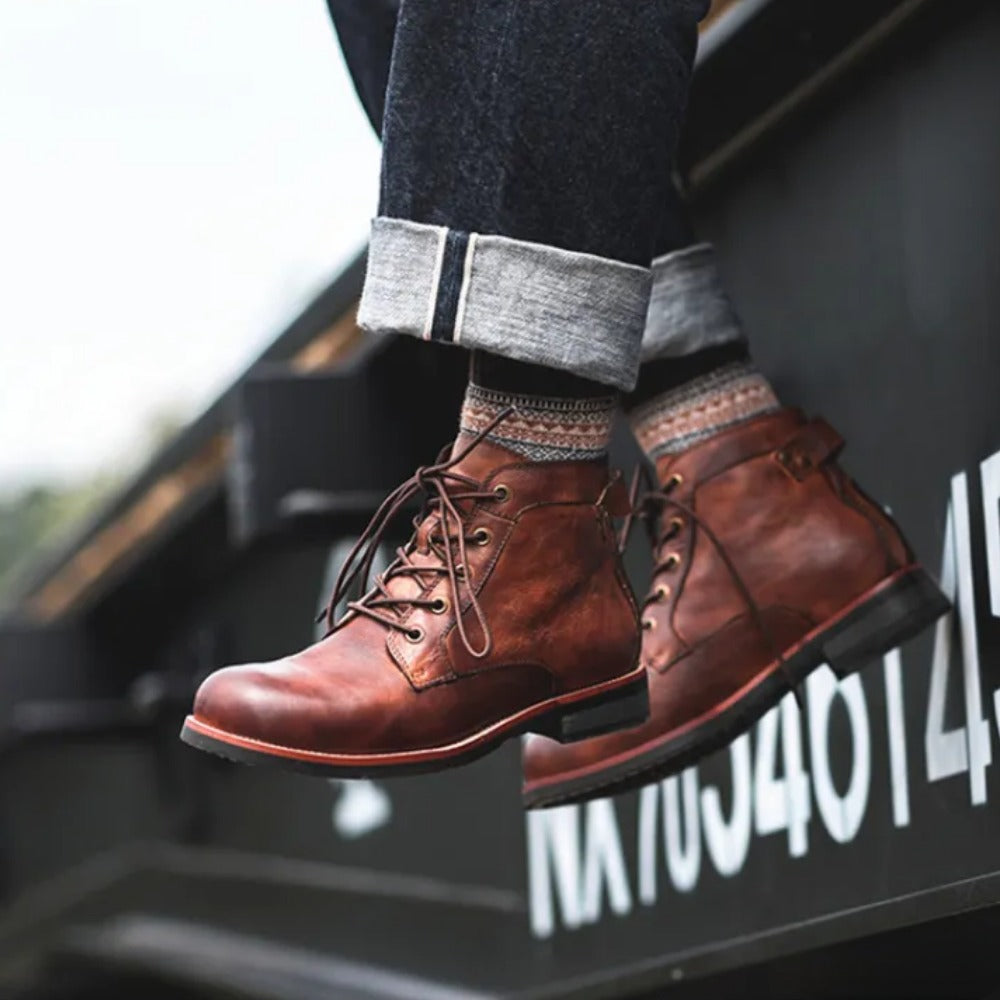 Heeled Combat Ankle Boots