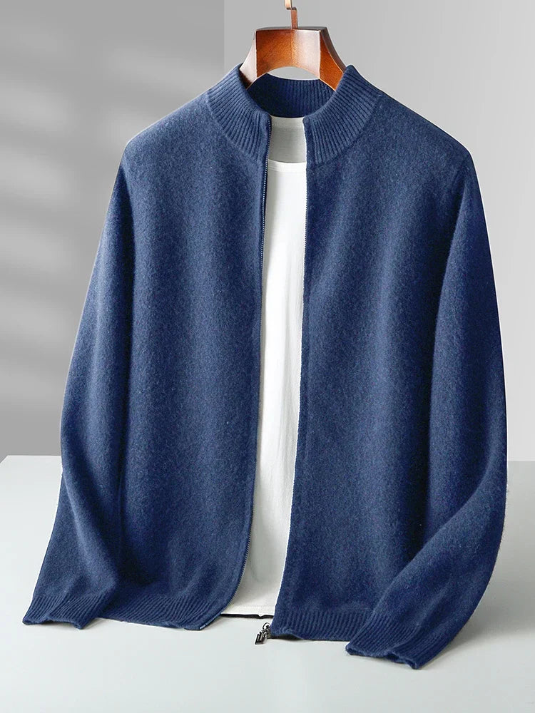 Henry Men's Wool Zip Up Cardigan 1