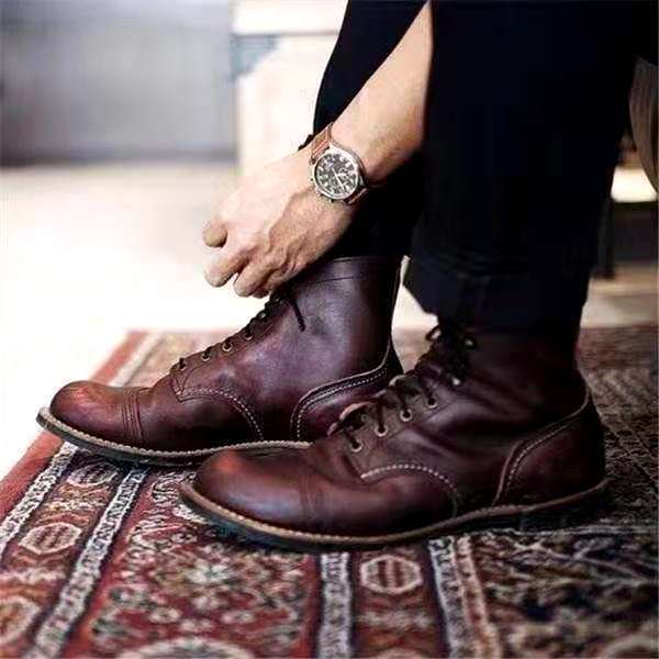 Hugo Men's Leather Lace Up Ankle Boots 2