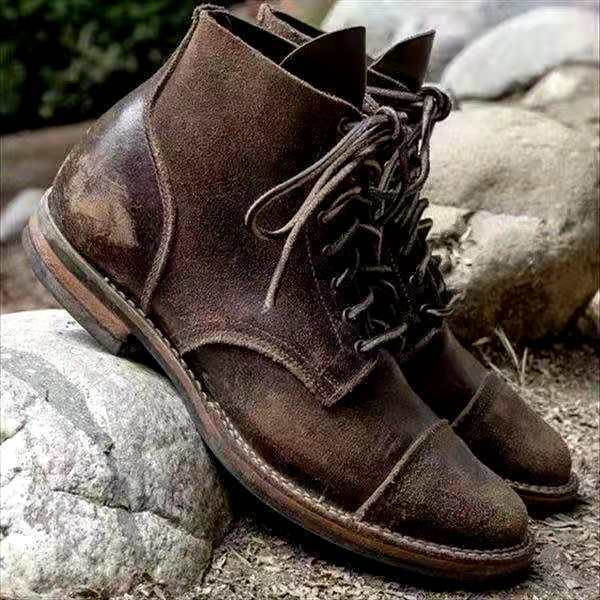 Hugo Men's Leather Lace Up Ankle Boots 3